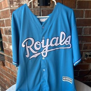 Aunthetic Salvador Perez World Series Royals Jersey